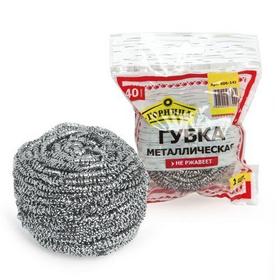 Фото Губка из нержавеющей стали, 40г, ГОРНИЦА, 1шт в упаковке 406-147. Интернет-магазин Vseinet.ru Пенза