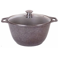 АП Кастрюля 4л со стеклянной крышкой (кофейный мрамор) г.КУКМОР арт.кмк42а. Интернет-магазин Vseinet.ru Пенза
