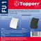 Фото № 4 Комплект универсальных фильтров Topperr FU 1 для пылесосов: чёрный и белый, 145 × 215, 2 шт.