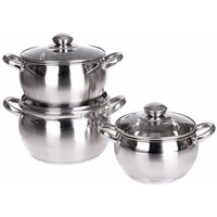 Набор пос нерж 6пр КЛАССИКА (2л,2,8л,3,9л) кор/руч ст/крыш матов SD-06 Daniks. Интернет-магазин Vseinet.ru Пенза