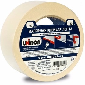 Фото Клейкая лента малярная 25мм х 40м UNIBOB, белая ИУ арт.37960. Интернет-магазин Vseinet.ru Пенза
