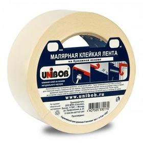 Фото Клейкая лента малярная 30мм х 40м UNIBOB, белая ИУ арт.37961. Интернет-магазин Vseinet.ru Пенза