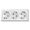 Фото Розетка трехместная "Олимп" с/з, о/у, 16А, белая (1161). Интернет-магазин Vseinet.ru Пенза