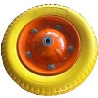 Колесо для тачки W13-3.25/8L-16 (литое,каучук,втулка 16) желтое г.Пермь. Интернет-магазин Vseinet.ru Пенза