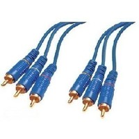 REXANT (17-0204-1) 3х3RCA GOLD 3м синий. Интернет-магазин Vseinet.ru Пенза