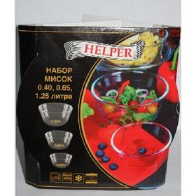 Фото Набор посуды для СВЧ Helper 4523 / 3 предмета / Стекло. Интернет-магазин Vseinet.ru Пенза