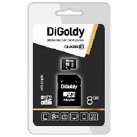 DIGOLDY 8GB microSDHC Class10 + адаптер SD. Интернет-магазин Vseinet.ru Пенза