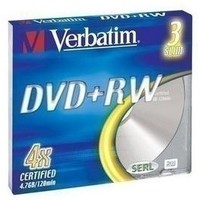 Диски DVD+RW Verbatim 4.7Gb 4x Slim Case (3шт) 43636. Интернет-магазин Vseinet.ru Пенза