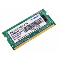 Память DDR3L 4Gb 1600MHz Patriot PSD34G1600L81S RTL PC3-12800 CL11 SO-DIMM 204-pin 1.35В dual rank. Интернет-магазин Vseinet.ru Пенза