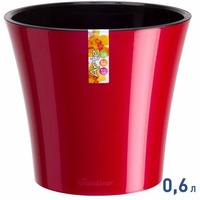 Фото Горшок для цветов "АРТЕ" 0,6 л. Цвет красный-черный (АРТ 0,6 К-Ч). Интернет-магазин Vseinet.ru Пенза