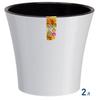 Фото Горшок для цветов "АРТЕ" 2 л. Цвет белый-черный (АРТ 2 Б-Ч). Интернет-магазин Vseinet.ru Пенза