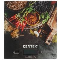 Фото Весы кухонные Centek CT-2462, черные с рисунком «Специи». Интернет-магазин Vseinet.ru Пенза