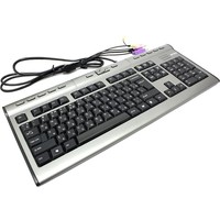 Фото Клавиатура A4Tech KLS-7MUU серебристая с черным проводная, USB, . Интернет-магазин Vseinet.ru Пенза