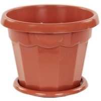 Фото Горшок цв "Гармония" 0,7л. с/подд. (коричн) М1573 г.Октябрьский. Интернет-магазин Vseinet.ru Пенза