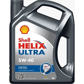 Фото Моторное масло SHELL Helix Diesel Ultra 5W-40, синтетическое, 4 л. Интернет-магазин Vseinet.ru Пенза