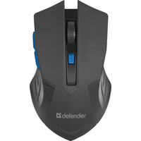 Мышь беспроводная Defender Accura MM-275, USB, черная с синим. Интернет-магазин Vseinet.ru Пенза
