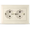 Фото Розетка двухмест. "Севиль" с/з, с/у, 16А, слоновая кость Б-С0128. Интернет-магазин Vseinet.ru Пенза