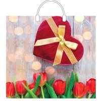 Пакет ПЭ с пластмассовыми ручками 38x35+10 (100) Артпласт (АССОРТИ цветы) Россия ПЛР30747. Интернет-магазин Vseinet.ru Пенза