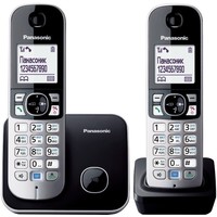 Радиотелефон Panasonic KX-TG6812 RUB / 2 трубки / чёрный. Интернет-магазин Vseinet.ru Пенза