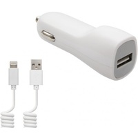 Автомобильное зарядное устройство SmartBuy SBP-1502-8 NITRO, 8pin iPhone 5/5S/5C/6/6S/SE, 1 А, белое. Интернет-магазин Vseinet.ru Пенза