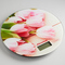 Фото № 9 Весы кухонные Аксинья КС-6503, бежевые с рисунком «Розовые тюльпаны»