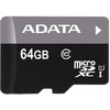 Фото Карта памяти ADATA Premier micro SDXC 64Гб, Class 10 UHS-I U1, адаптер SD(AUSDX64GUICL10-RA1). Интернет-магазин Vseinet.ru Пенза