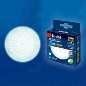 Фото UNIEL UL-00003721 LED-GX53-10W/NW/GX53/FR PLZ01WH матовая Белый свет 4000K. Интернет-магазин Vseinet.ru Пенза