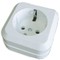 Фото № 0 Розетка одномест. "Олимп" с/з, о/у, 16А, белая О0028
