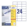 Фото Этикетки Avery Zweckform 3474 A4 70x37мм 24шт на листе/70г/м2/100л./белый матовое самоклей. универсальная. Интернет-магазин Vseinet.ru Пенза
