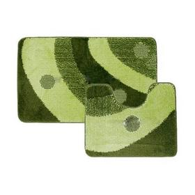 Фото Комплект ковриков для в/к BANYOLIN CLASSIC COLOR из 2 шт 60х100/55х45см (48) (зеленый). Интернет-магазин Vseinet.ru Пенза