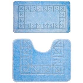 Комплект ковриков для в/к BANYOLIN CLASSIC из 2 шт 50х80/50х40см (светло-голубой). Интернет-магазин Vseinet.ru Пенза Фото Комплект ковриков для в/к BANYOLIN CLASSIC из 2 шт 50х80/50х40см (светло-голубой). Интернет-магазин Vseinet.ru Пенза