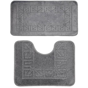 Комплект ковриков для в/к BANYOLIN CLASSIC из 2 шт 50х80/50х40см (серый). Интернет-магазин Vseinet.ru Пенза Фото Комплект ковриков для в/к BANYOLIN CLASSIC из 2 шт 50х80/50х40см (серый). Интернет-магазин Vseinet.ru Пенза