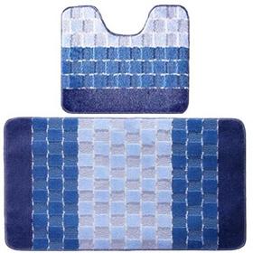 Фото Комплект ковриков для в/к BANYOLIN SILVER из 2 шт 60х100/50х60см (голубой). Интернет-магазин Vseinet.ru Пенза