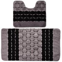 Фото Комплект ковриков для в/к BANYOLIN SILVER из 2 шт 60х100/50х60см (черный). Интернет-магазин Vseinet.ru Пенза