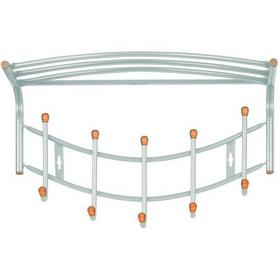 Фото Вешалка настенная ВНП4Д/С серый. Интернет-магазин Vseinet.ru Пенза