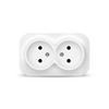 Фото Розетка двухместная серия "IONICH", б/з, о/у, 16А, 220В, белая (еврослот) (1417). Интернет-магазин Vseinet.ru Пенза