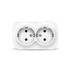 Фото Розетка двухместная серия "IONICH", с/з, о/у, 16А, 220В, белая (еврослот) (1419). Интернет-магазин Vseinet.ru Пенза