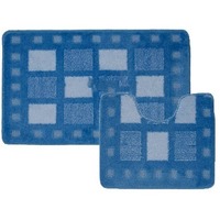 Комплект ковриков для в/к BANYOLIN CLASSIC COLOR из 2 шт 55х90/55х45см (голубой). Интернет-магазин Vseinet.ru Пенза