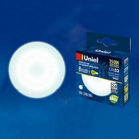 Фото LED-GX53-8W/NW/GX53/FR PLZ01WH Лампа светодиодная, матовая. Белый свет.. Интернет-магазин Vseinet.ru Пенза