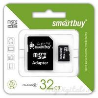 Фото Карта памяти SmartBuy micro SDHC 32Гб, Class 10, адаптер SD. Интернет-магазин Vseinet.ru Пенза