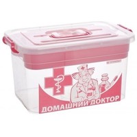 Фото Контейнер для аптечки 10 л "ДОМАШНИЙ ДОКТОР"с вкладышем  355*235*190 арт. С81003 "ПБ" г.Москва. Интернет-магазин Vseinet.ru Пенза