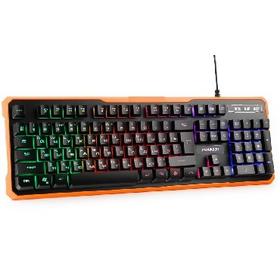 Фото Клавиатура Гарнизон GK-320G черная с оранжевым проводная, USB, . Интернет-магазин Vseinet.ru Пенза