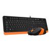Фото Клавиатура + мышь A4 Fstyler F1010 клав:черный/оранжевый мышь:черный/оранжевый USB. Интернет-магазин Vseinet.ru Пенза