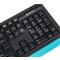 Фото № 32 Клавиатура + мышь A4 Fstyler F1010 клав:черный/синий мышь:черный/синий USB