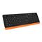 Фото № 1 Клавиатура + мышь A4 Fstyler FG1010 клав:черный/оранжевый мышь:черный/оранжевый USB беспроводная