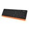 Фото № 2 Клавиатура + мышь A4 Fstyler FG1010 клав:черный/оранжевый мышь:черный/оранжевый USB беспроводная