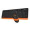 Фото № 7 Клавиатура + мышь A4 Fstyler FG1010 клав:черный/оранжевый мышь:черный/оранжевый USB беспроводная
