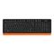 Фото № 9 Клавиатура + мышь A4 Fstyler FG1010 клав:черный/оранжевый мышь:черный/оранжевый USB беспроводная