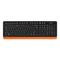 Фото № 41 Клавиатура + мышь A4 Fstyler FG1010 клав:черный/оранжевый мышь:черный/оранжевый USB беспроводная
