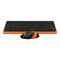 Фото № 43 Клавиатура + мышь A4 Fstyler FG1010 клав:черный/оранжевый мышь:черный/оранжевый USB беспроводная